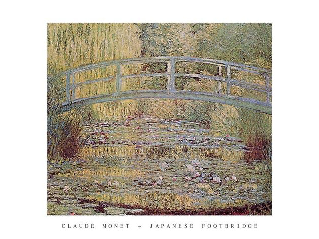 Japanese Footbridge - Claude Monet Poster Print (28 x 22)
