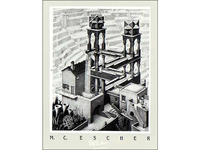 Waterfall Poster Print by M. C. Escher (20 x 28)