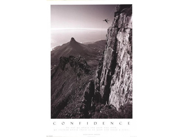 Confidence - Table Top Mountain Poster Print (22 x 34)