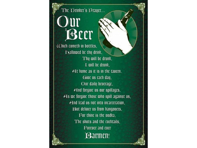 Drinker's Prayer Poster Print (22 x 34)