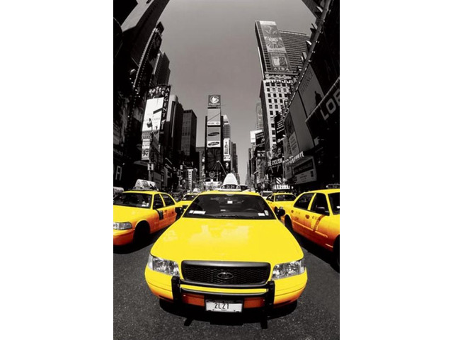 Yellow Cabs NYC Poster Print (22 x 34)