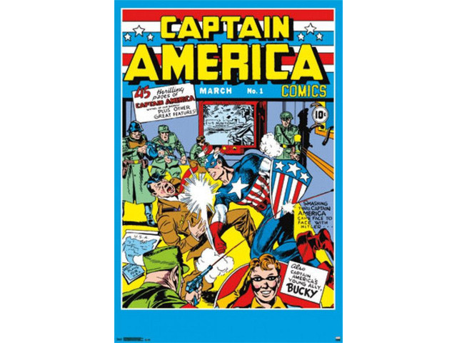 Captain America - Issue 1 Comic Book Cover Poster Print (24 X 36)