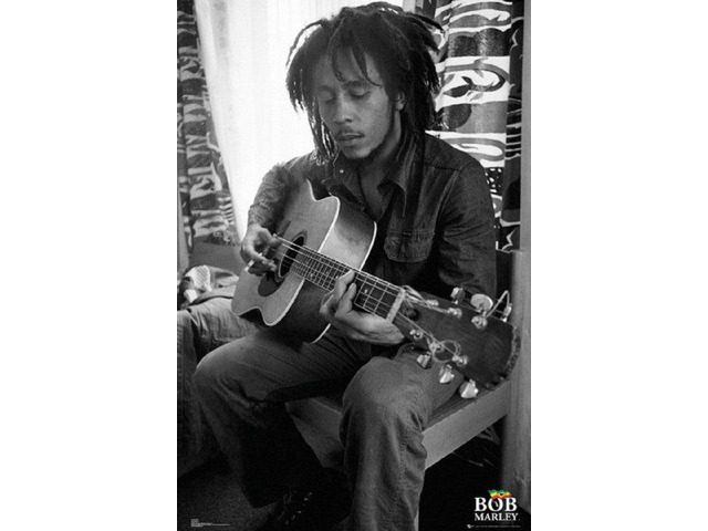 Bob Marley - Playing Guitar Poster Print (22 x 34)