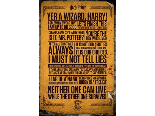 Harry Potter Quotes Poster Print By (24 X 36)