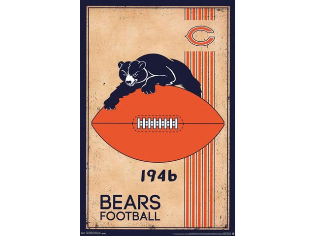 Chicago Bears - Retro Logo 14 Poster Print (22 x 34)
