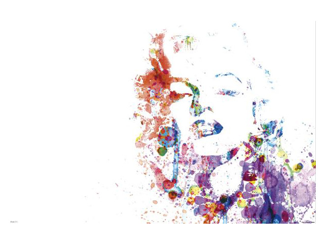 Marilyn Monroe - Paint Splatte Poster Print (34 x 22)