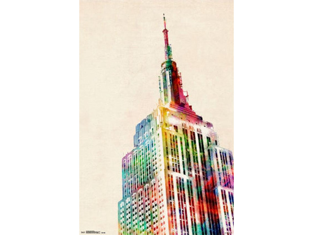Empire State Building - Colors Poster Print (22 x 34)
