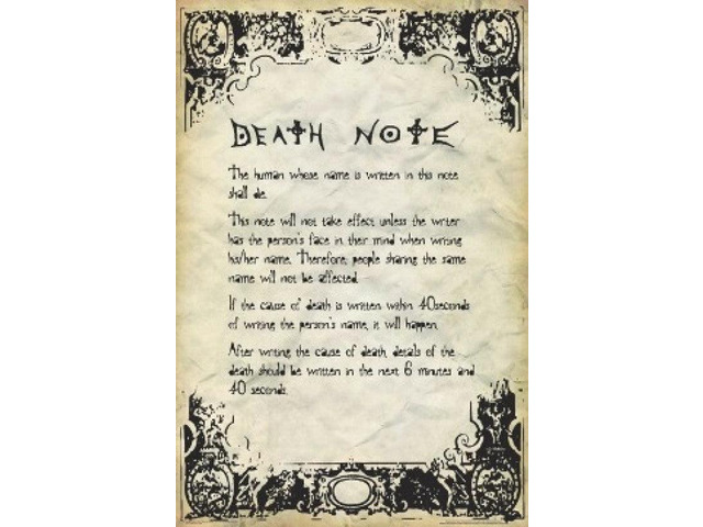 Deathnote Rules - Anime Poster Print (22 x 34) - Item # SCO3214