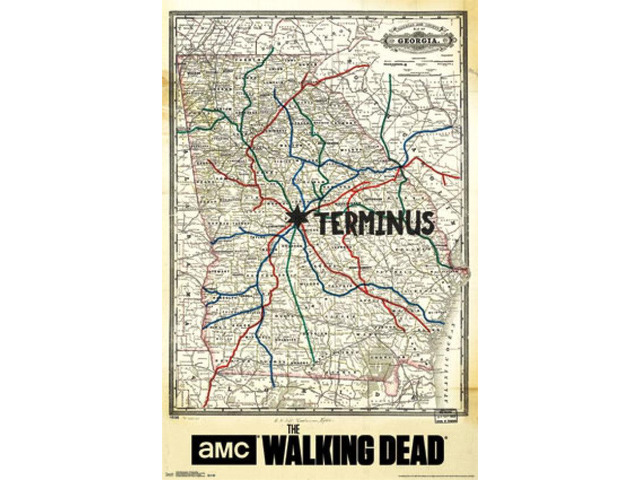 Walking Dead - Terminus Map Poster Print (24 x 36)