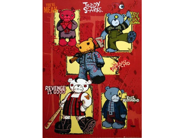 Teddy Scares Poster Print (22 x 34)