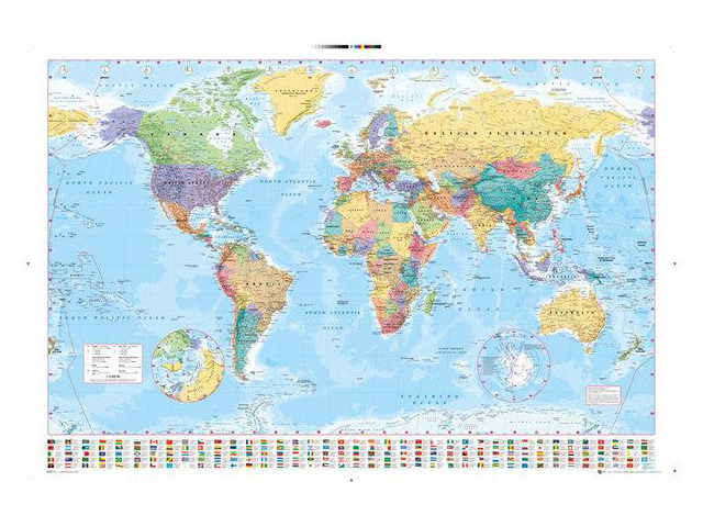World Map 2015 Poster Print (22 x 34)