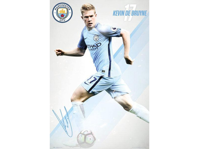 Manchester City De Bruyne 1617 Poster Print (22 x 34)