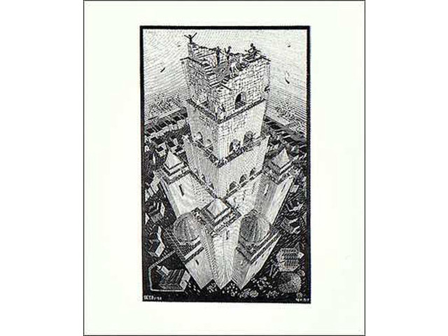 Tower of Babel Poster Print by M. C. Escher (22 x 26)