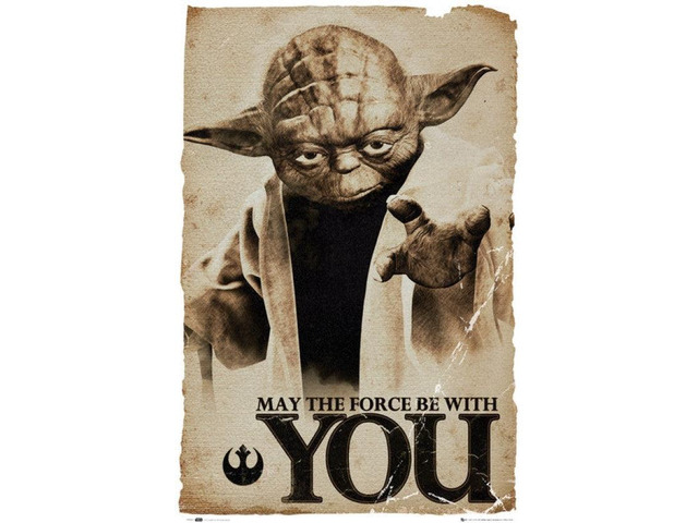 Star Wars Yoda May the Force Be With You Poster Print by (24 x 36)