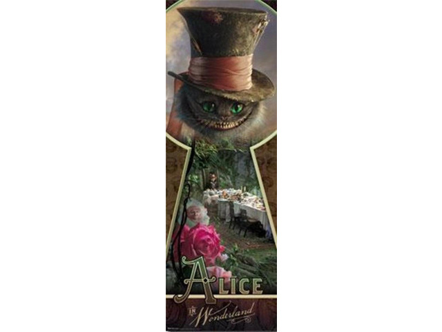 Alice in Wonderland - Cheshire Cat (door) Poster Print (21 x 62)