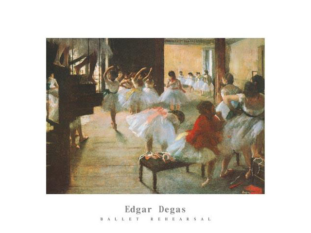 Ballet Rehearsal Poster Poster Print by Edgar Degas (28 x 22)
