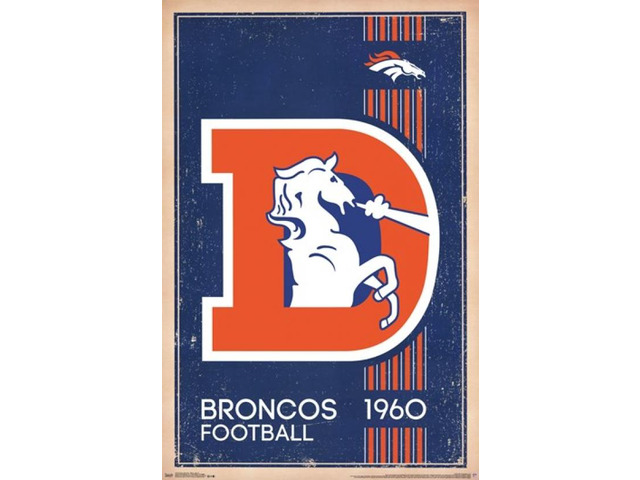 Denver Broncos - Retro Logo 2014 Poster Print (22 x 34)
