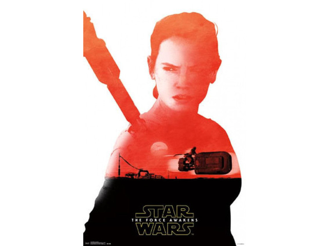 Star Wars The Force Awakens - Rey Badge Poster Print (22 x 34)