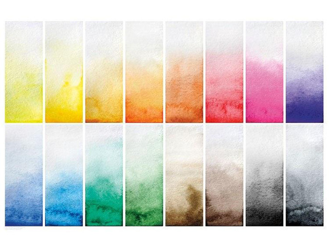 Bold Color - Watercolor Swatches Poster Print (34 x 22)