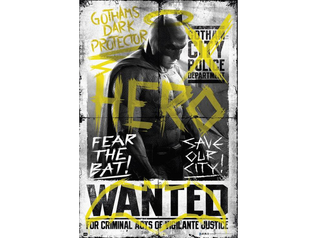 Batman V Superman Batman Hero Hfe Poster (24 x 36)