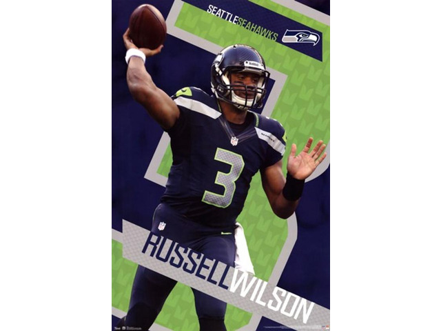 Seattle Seahawks - Russell Wilson 13 Poster Print (24 x 36)