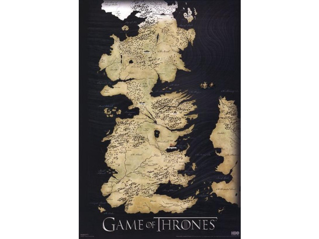 Game of Thrones - Map of Westros - Vertical Poster Print (24 x 36)
