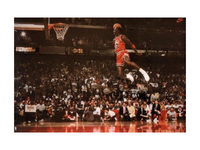 Michael Jordan Slam Dunk Poster (36 x 24)