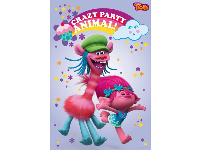 Trolls Crazy Party Animal Poster (24 x 36)