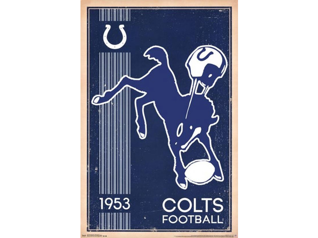 Indianapolis Colts - Retro Logo 2014 Poster Print (22 x 34)