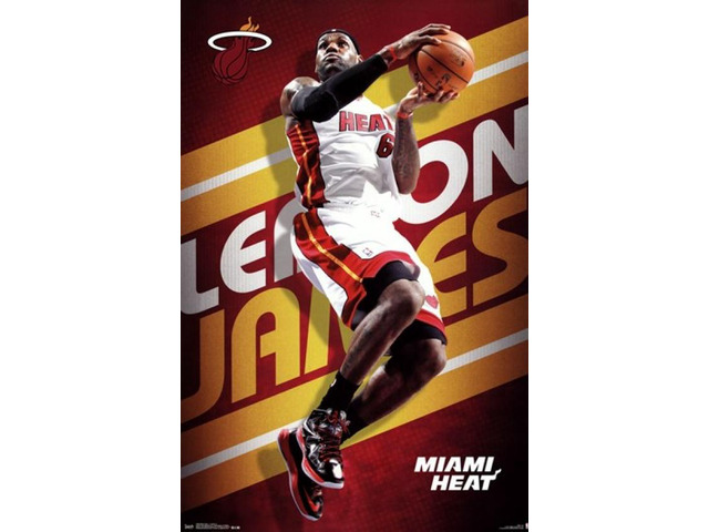 Miami Heat - L James 13 Poster Print (24 x 36)