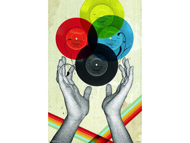 CMYK - Retro Poster Print (22 x 34)