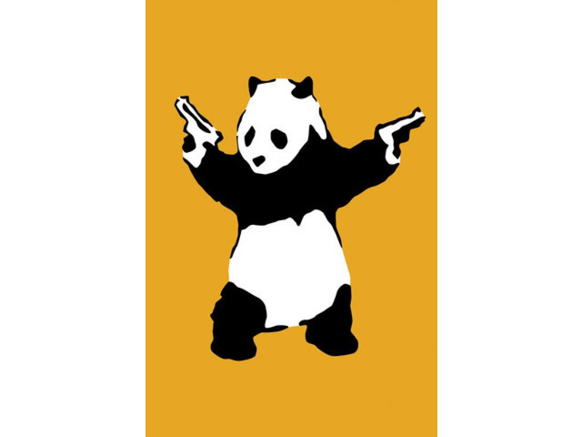 Panda Guns Poster Print (24 X 36)