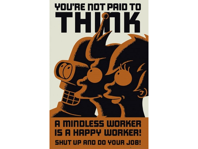 Futurama Don't Think Poster Print (24 X 36)
