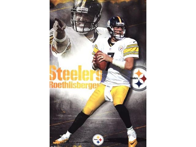 Steelers - B Roethlisberger 12 Poster Print (24 x 36)