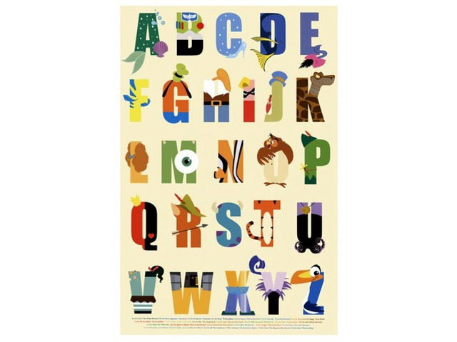 Disney - Alphabet Poster Print (22 x 34)
