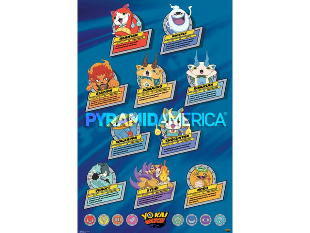 Yo-Kai Watch - Top Ten Poster Print (22 x 34)