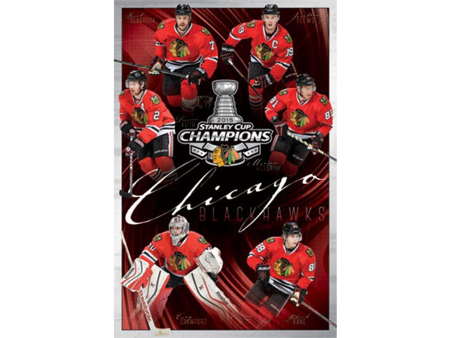 2015 Chicago Blackhawks Stanley Cup - Champs Poster Print (24 x 36)