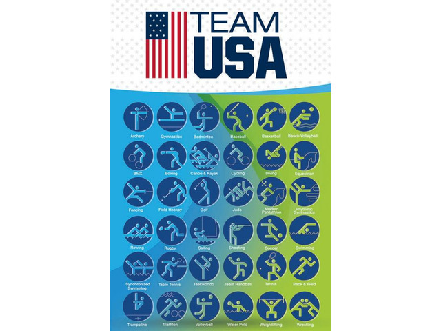 Olympics 2016 - Team Usa Poster Print (22 x 34)
