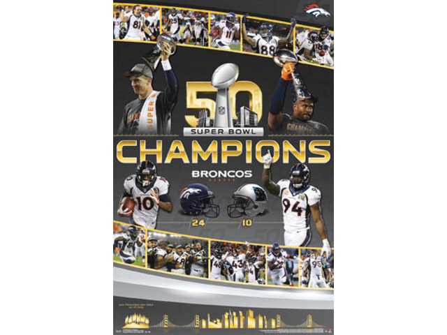Super Bowl 50 - Denver Broncos Celebration Poster Print (22 x 34)