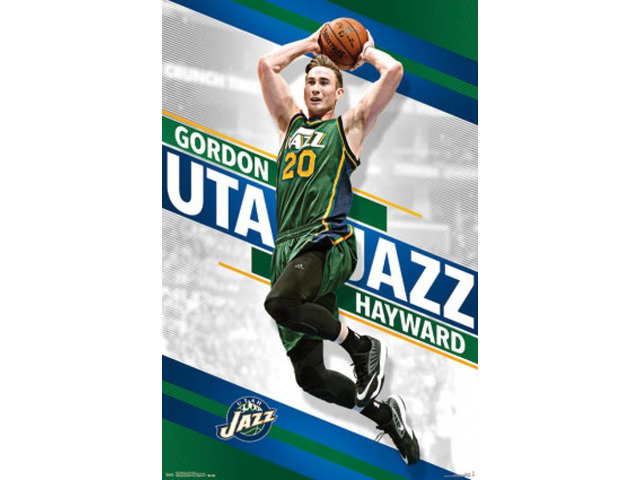 Utah Jazz - Gordon Hayward 15 Poster Print (22 x 34)
