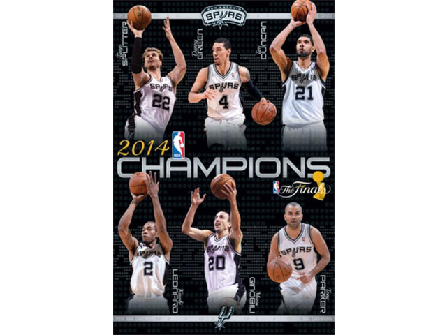 2014 San Antonio Spurs NBA Finals - Champs Poster Print (24 x 36)