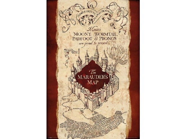 Harry Potter Marauders Map Poster Print (24 X 36)