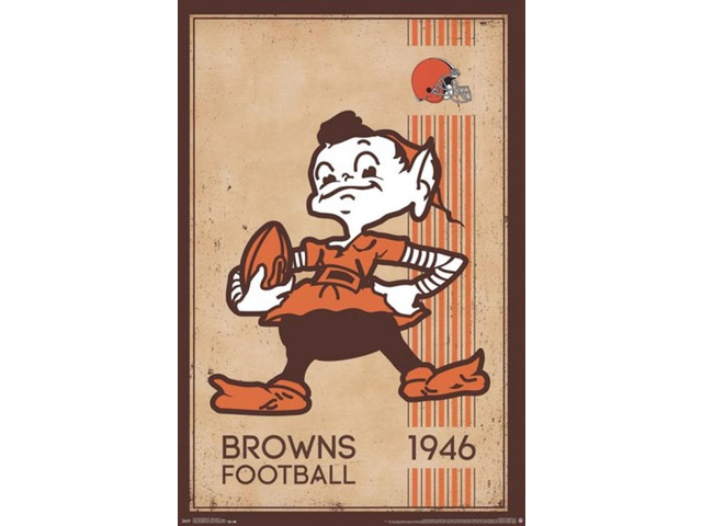 Cleveland Browns - Retro Logo 14 Poster Print (22 x 34)