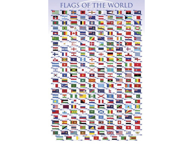 Flags Of The World Poster Print 36 X 24