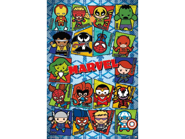 Marvel - Kawaii Grid Poster Print (24 x 36)