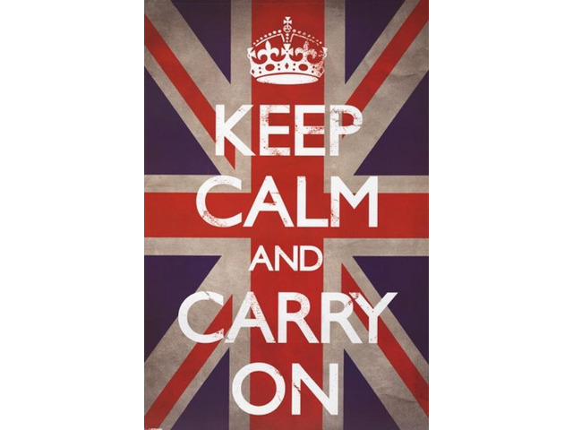 Keep Calm & Carry On - Union Jack Poster Print (22 x 34)