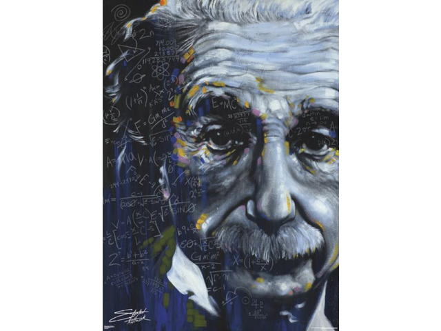 Albert Einstein - Artistic Formulas Poster Print (39 x 55)