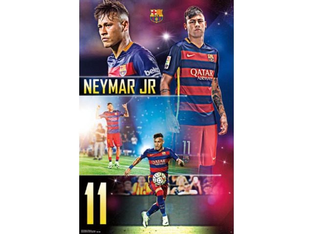 FC Barcelona - Neymar Jr 15 Poster Print (22 x 34)