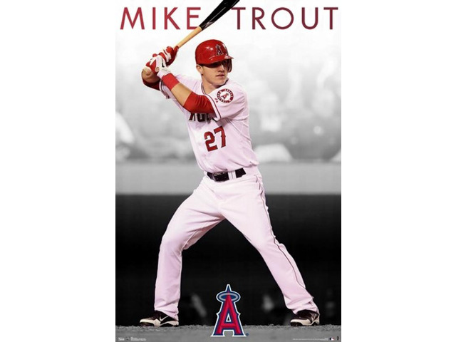 Anaheim Angels - Mike Trout 12 Poster Print (24 x 36)