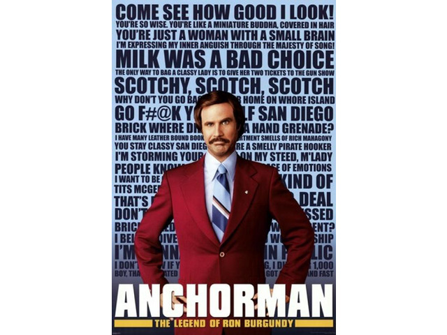 Anchorman Ron Burgundy - Quotes Poster Print (24 x 36)